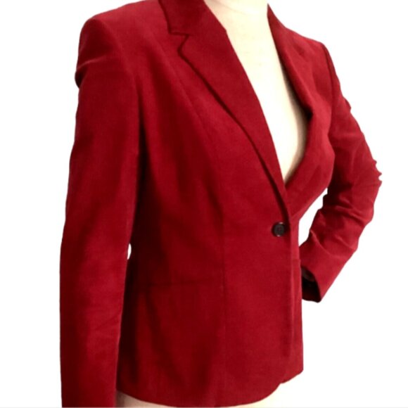 “346” Brooks Brothers Corduroy Blazer Jacket Sz 8 Red #270L - Picture 4 of 10